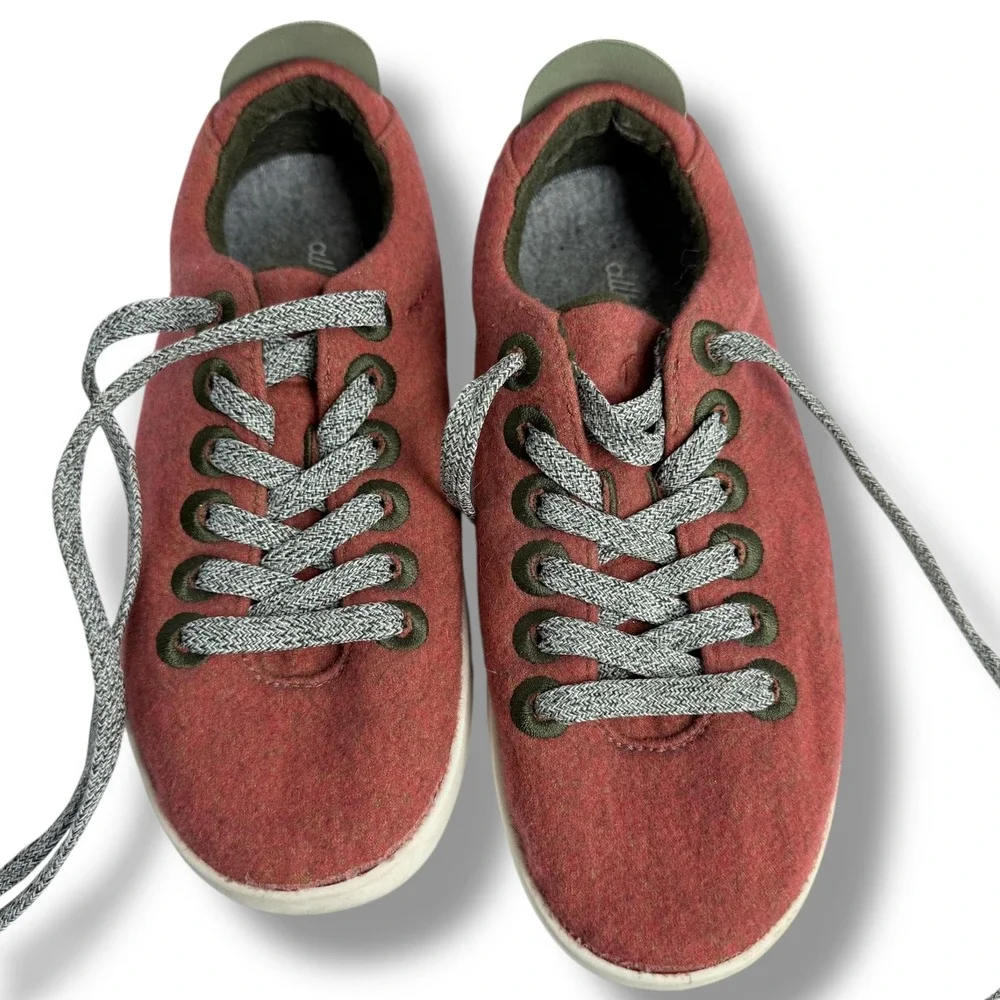 Allbirds Wool Pipers Runner Shoes Womens Size 5 WP1W5 Red Sneakers Walking